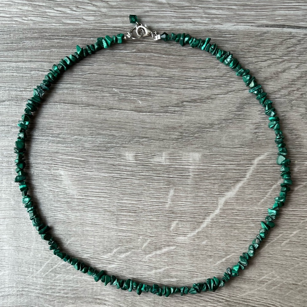 Green Malachite Chip Bead Necklace